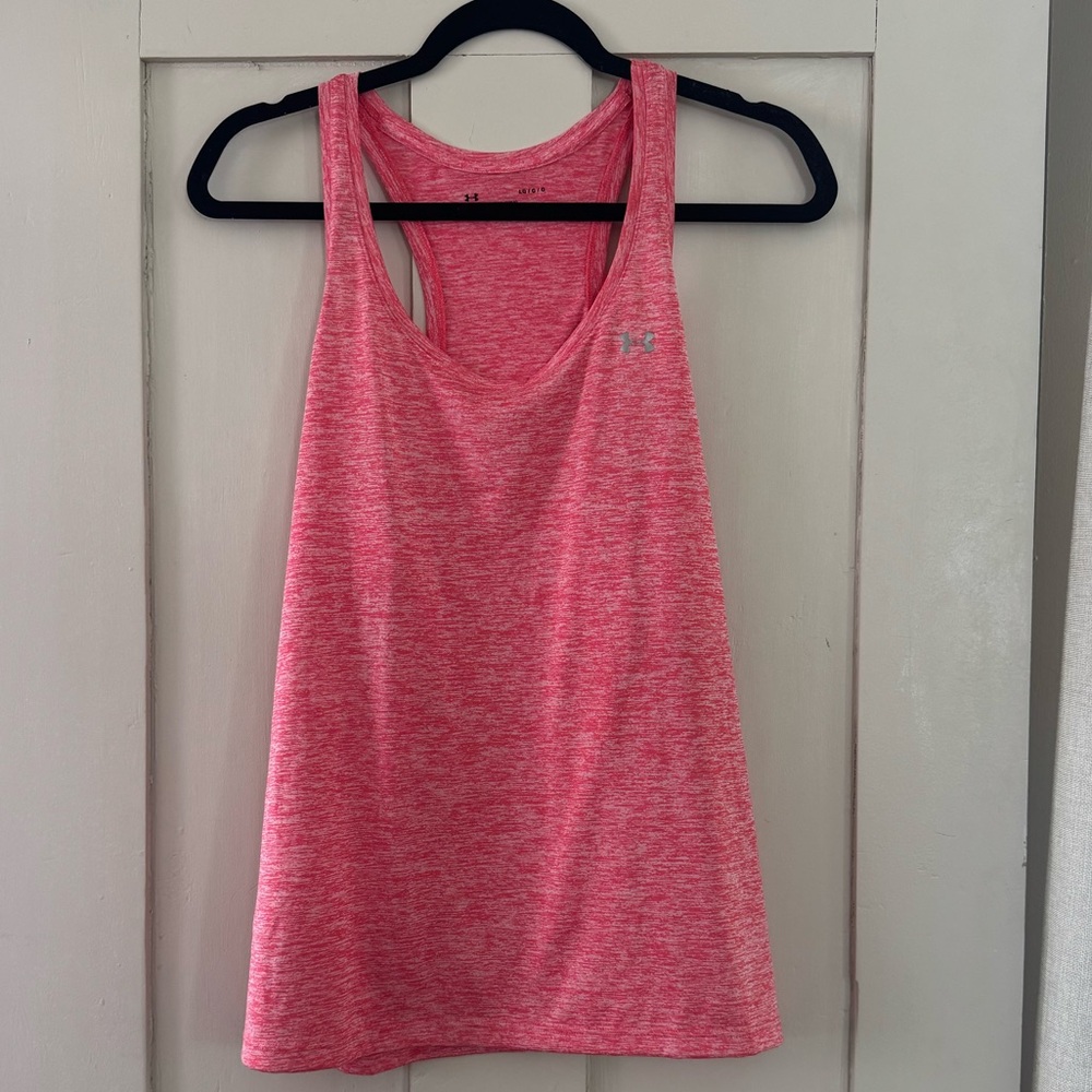 Under Armour Racerback Tank | Size L | Coral Heather | Lightweight